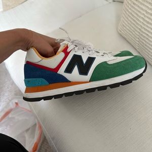 new balance 574 rugged black varsity green